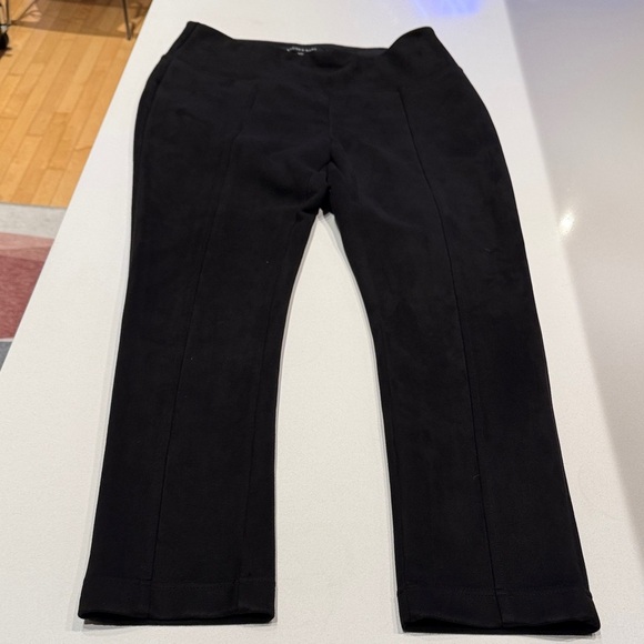 Andrew Marc Faux Suede High Waisted Ankle Pants, Black, Size M - Picture 3 of 12